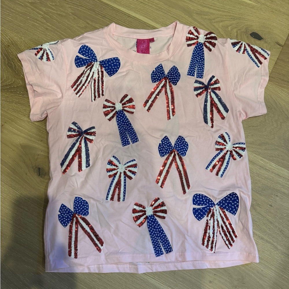 Queen of sparkles xs American bow tee 🇺🇸🎀